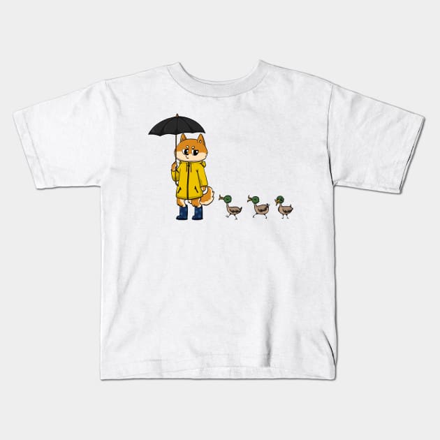 Rainy Day Kids T-Shirt by eQumi